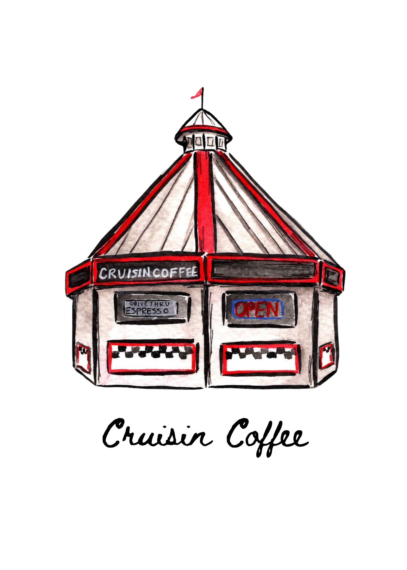 Cruisin Coffee Print