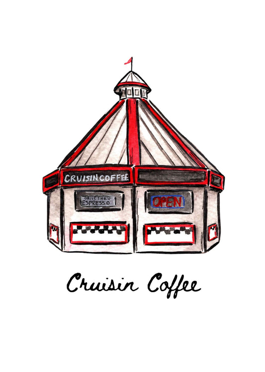 Cruisin Coffee Print