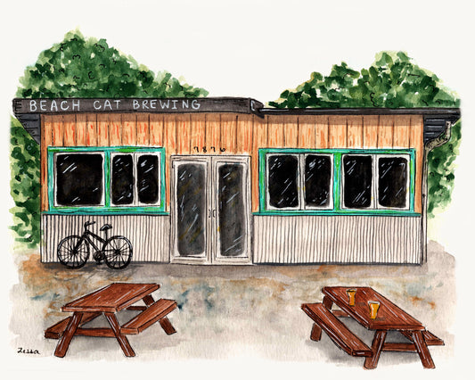 Beach Cat North Paw Print