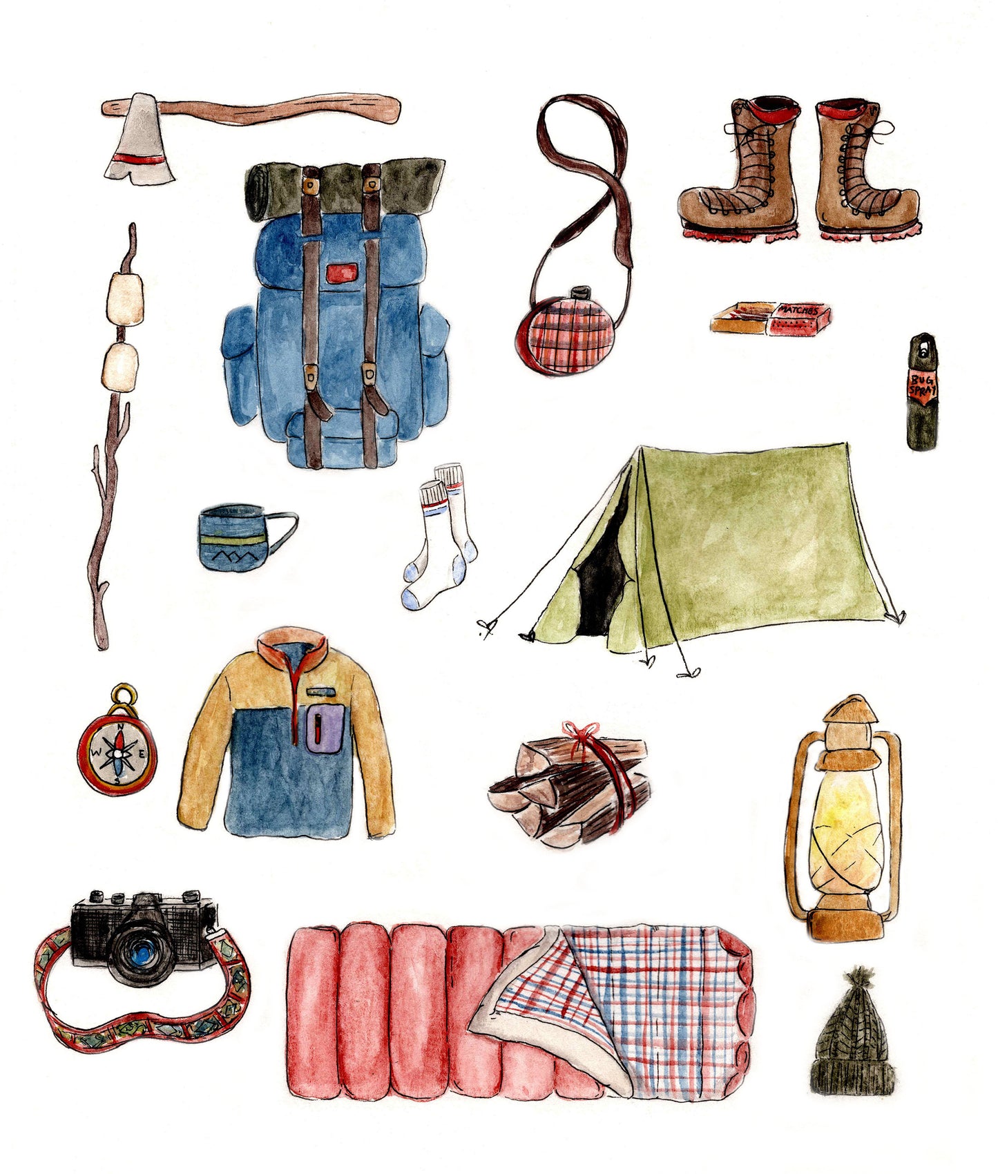 Lets Go Camping Print