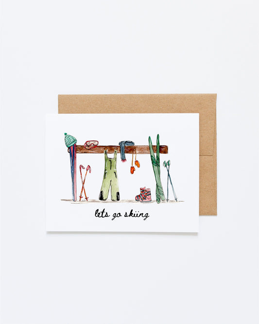 Lets go skiing Greeting Card